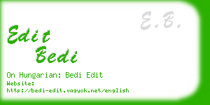 edit bedi business card